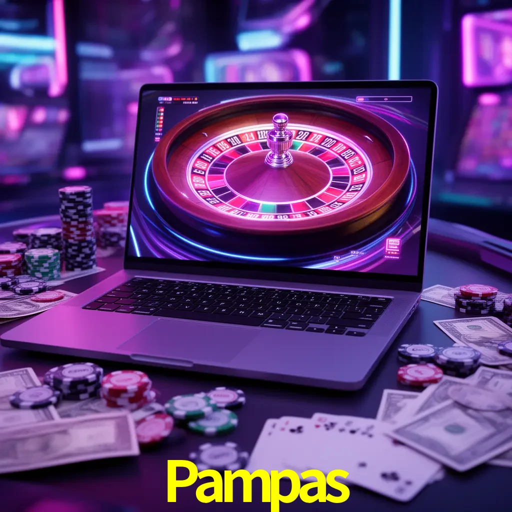 Centro móvil Pampas con casino, cajero, bonos, app y acceso de cuenta para México